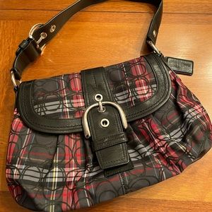 Coach F15485 Soho Tartan Hobo Handbag